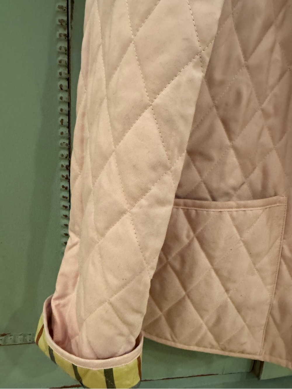 Brooks Brothers Light Pink Quilted Barn Field Quilted Jacket Size 2 - Picture 7 of 7